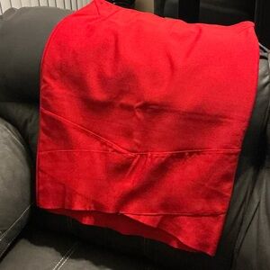 Classic Red Women's Pencil Skirt